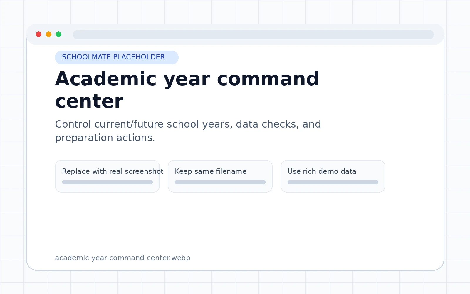 Academic year command center demo