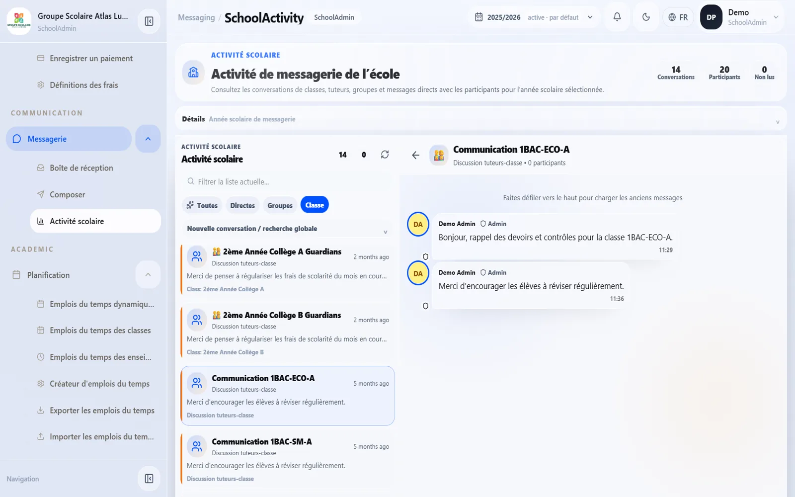 Schoolmate secure school messaging preview